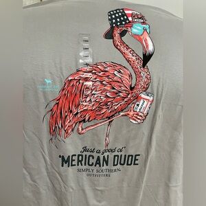 Simply Southern Tan Tee Holding a Beer wearing  a bandana